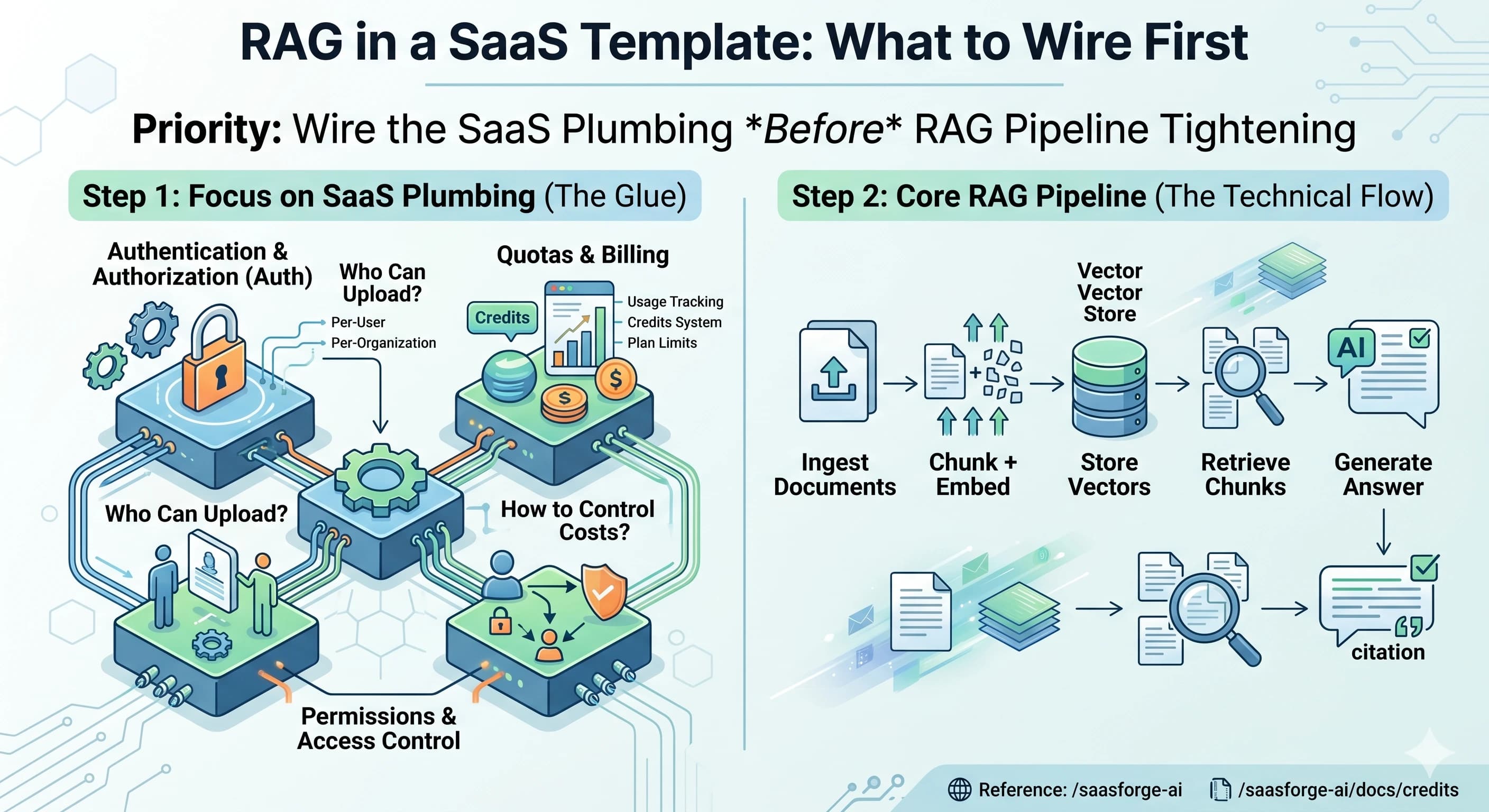 RAG in a SaaS template: what to wire first