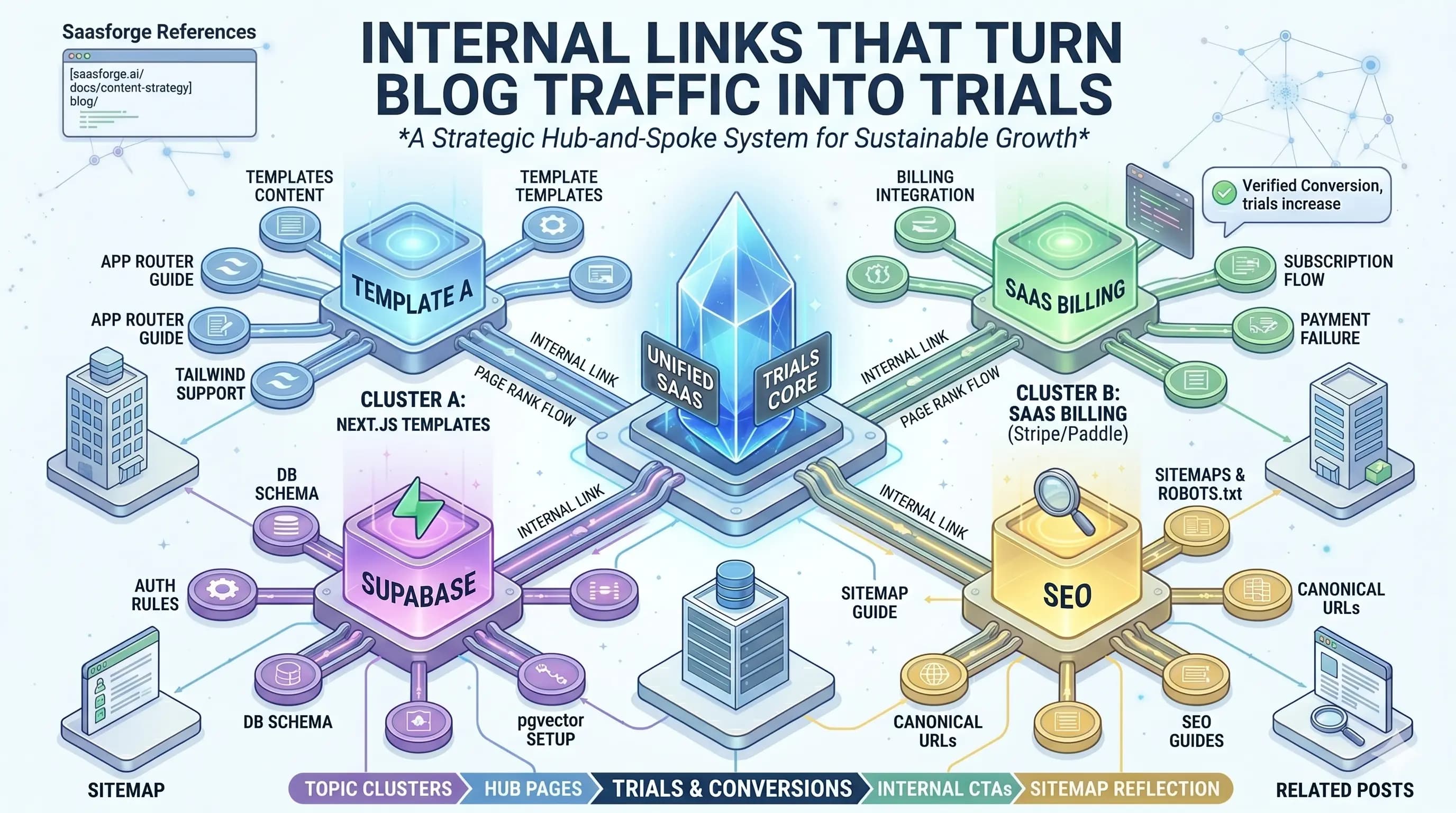Internal links that turn blog traffic into trials